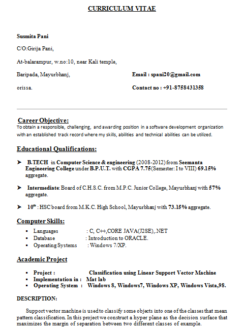Computer science phd student resume